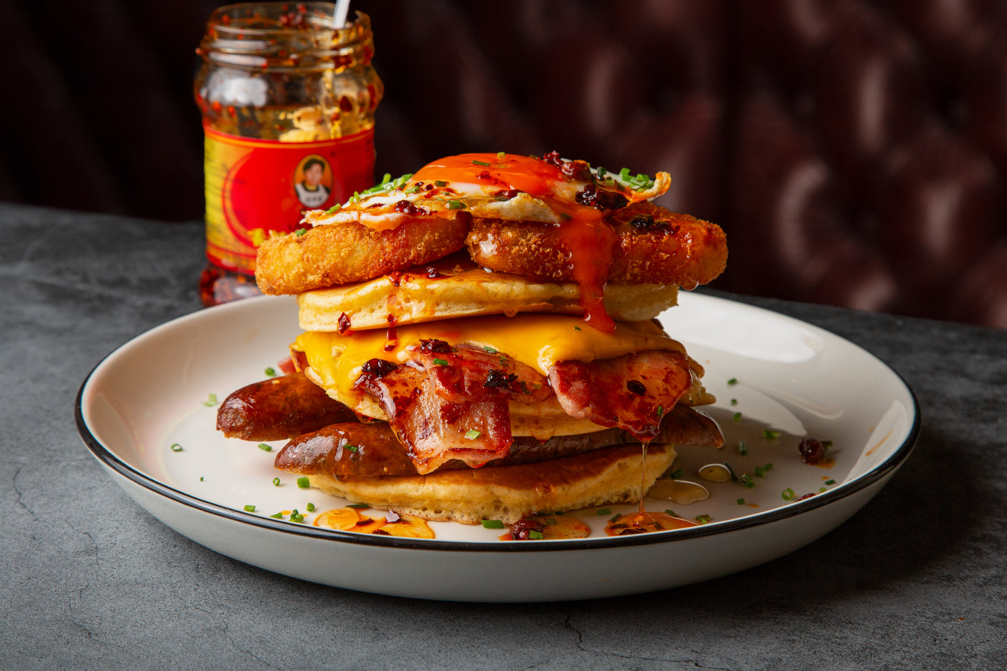 Pancakes - Spicy English Breakfast Stack (Available 28th February to 4th March)