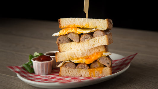 Sausage and Fried Egg Bloomer Sandwich
